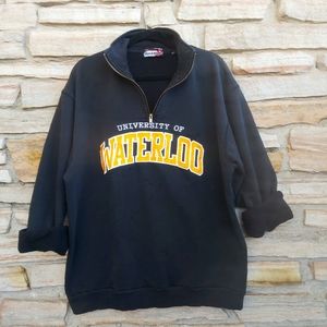 Vintage University Of Waterloo Pullover Sweatshirt
